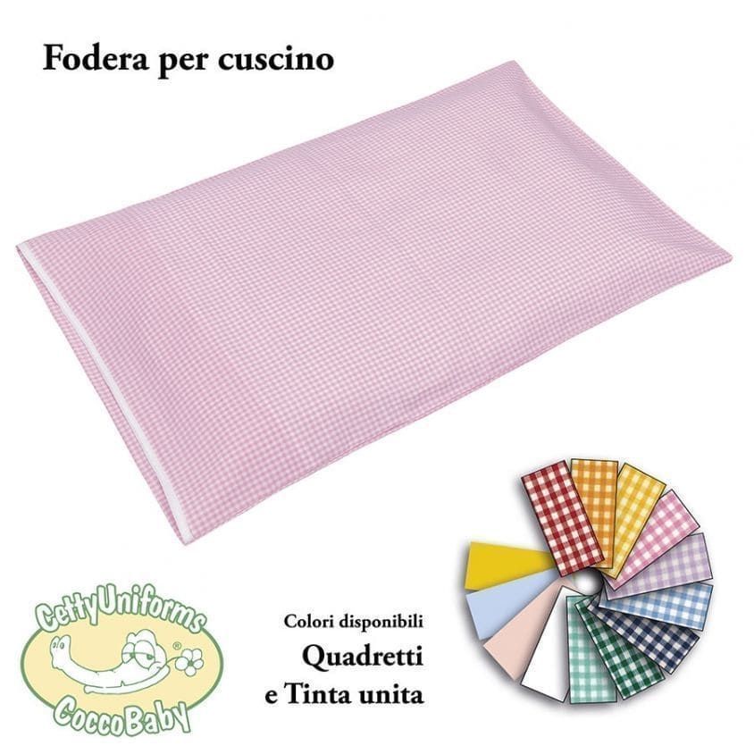 federe cuscino bambino quadretti